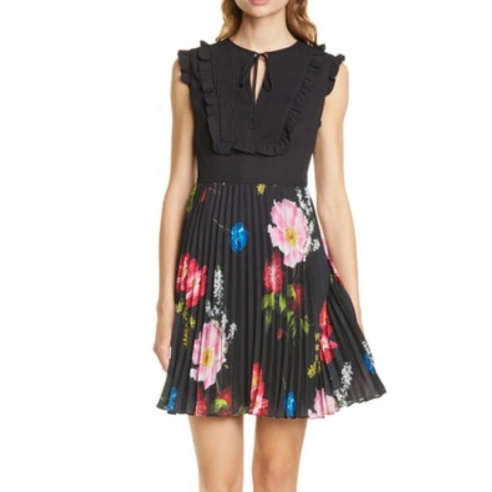 Ted Baker Rommanna Berry Sundae, black floral.NWOT.